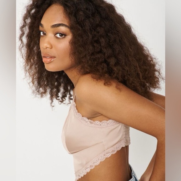 Garage Lace Trim Satin Cami Top - Picture 2 of 5